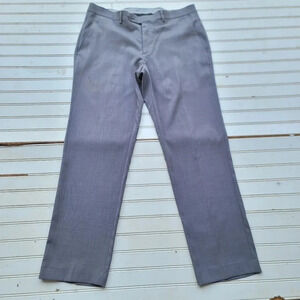 Michael Kors Men's Light Gray Flat Front Stretch Dress Pants Size 34X30